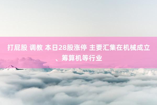 打屁股 调教 本日28股涨停 主要汇集在机械成立、筹算机等行业