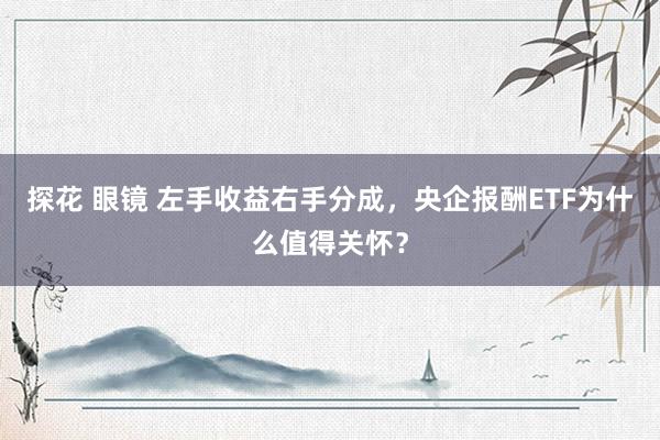 探花 眼镜 左手收益右手分成，央企报酬ETF为什么值得关怀？
