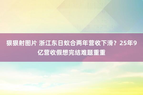 狠狠射图片 浙江东日蚁合两年营收下滑？25年9亿营收假想完结难题重重