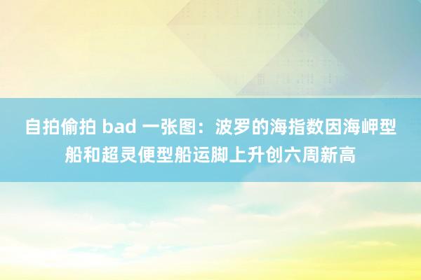自拍偷拍 bad 一张图：波罗的海指数因海岬型船和超灵便型船运脚上升创六周新高