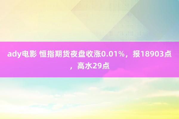 ady电影 恒指期货夜盘收涨0.01%，报18903点，高水29点